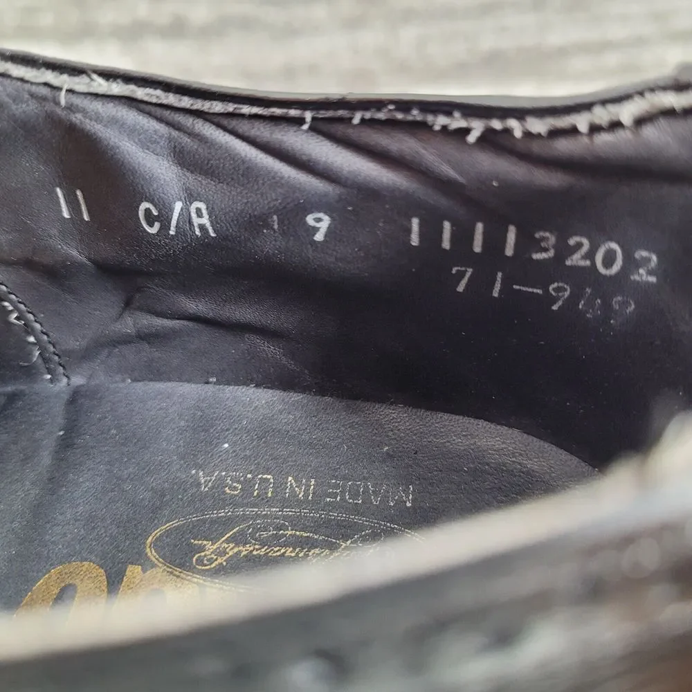 Sebago Vintage Roamers Dover Oxford Black Leather Dress Shoes w/Box Mens Size 11